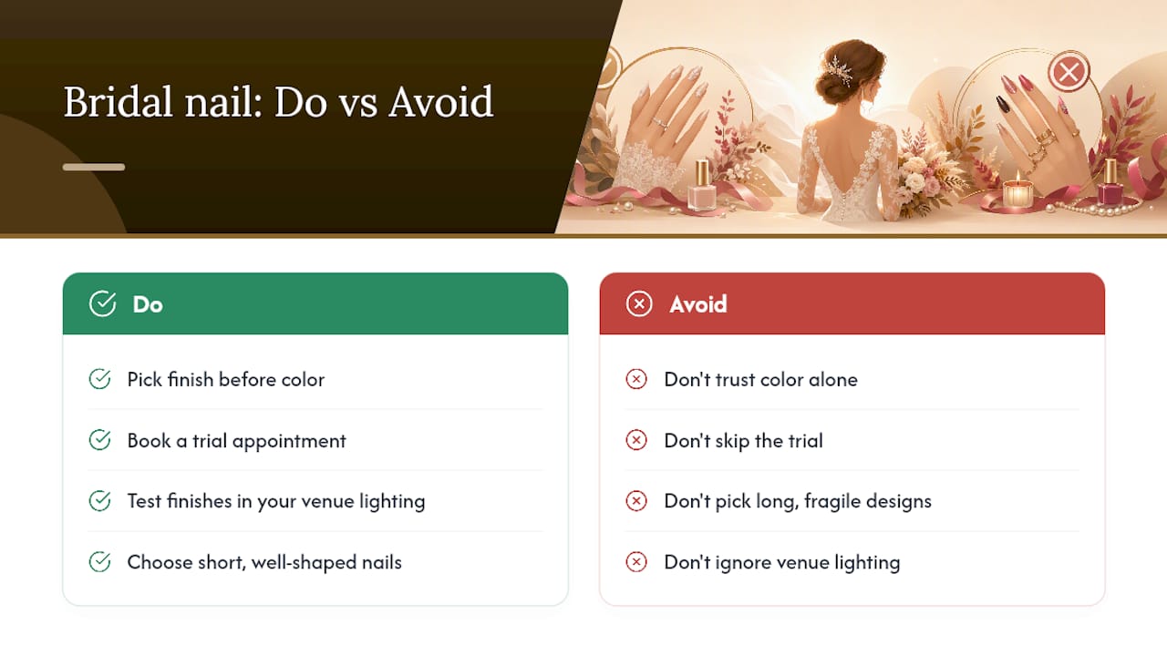 An honest editorial take on 2026 bridal nail advice — overview diagram