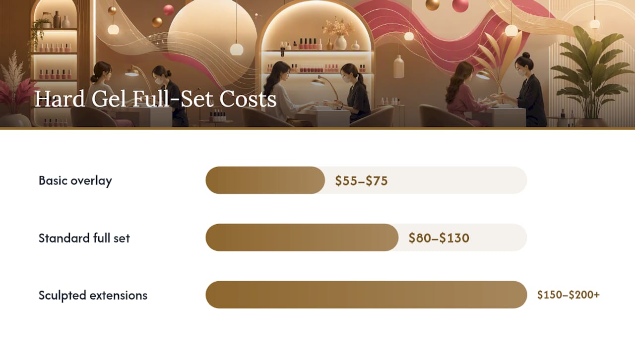 Diagram of hard gel full set cost factors