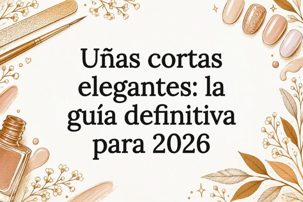 Tarjeta ilustrada de uñas cortas y elegantes