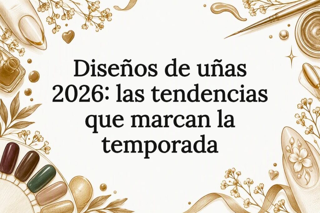 Ilustración decorativa sobre tendencias en uñas