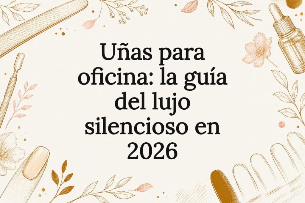 Tarjeta ilustrada sobre uñas elegantes para la oficina