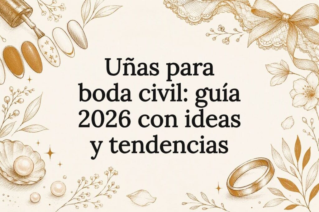 Diseño decorativo para uñas de novia