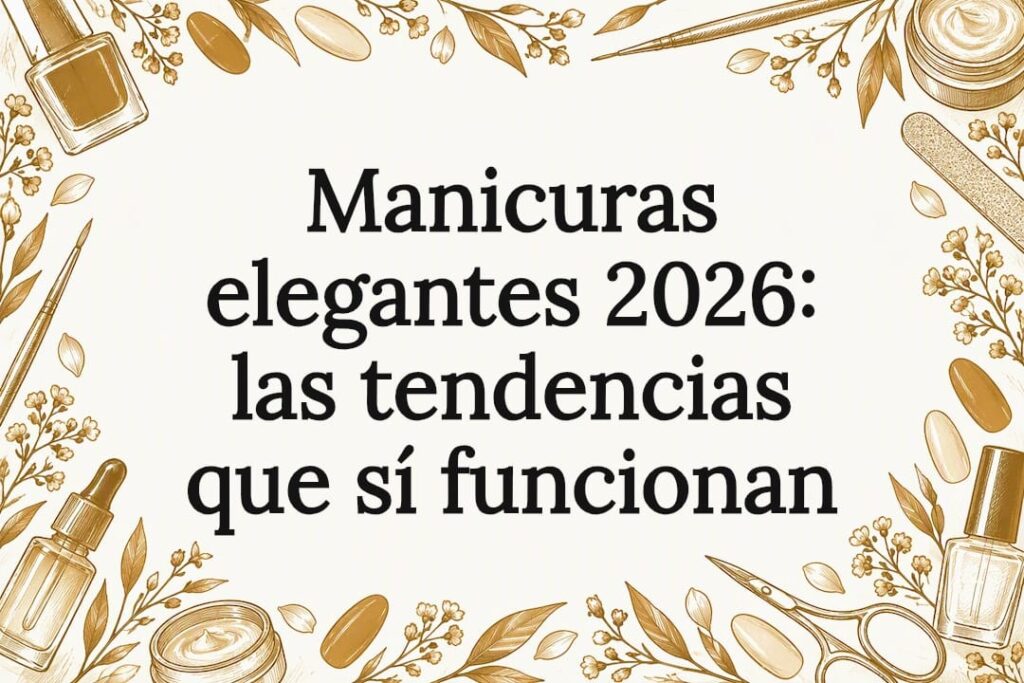 Ilustración decorativa de manicuras sofisticadas