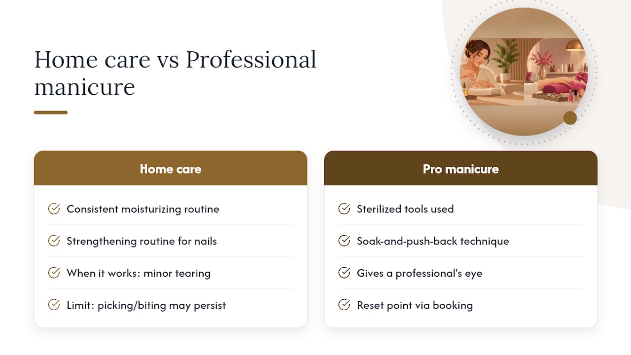 If home care isn't cutting it, a professional manicure can help — overview diagram