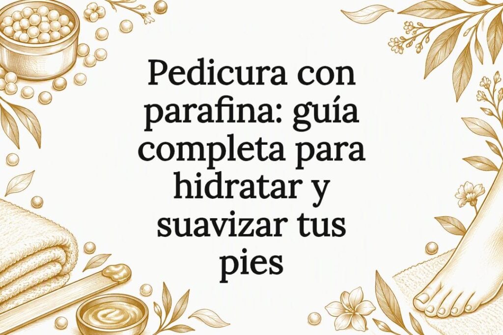 Tarjeta ilustrativa sobre pedicura con parafina