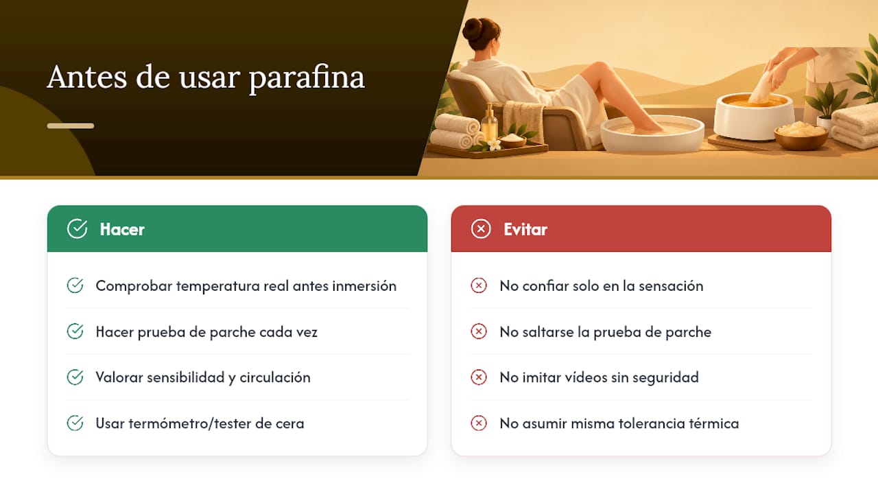 Lo que realmente importa antes de probar la parafina en casa — overview diagram