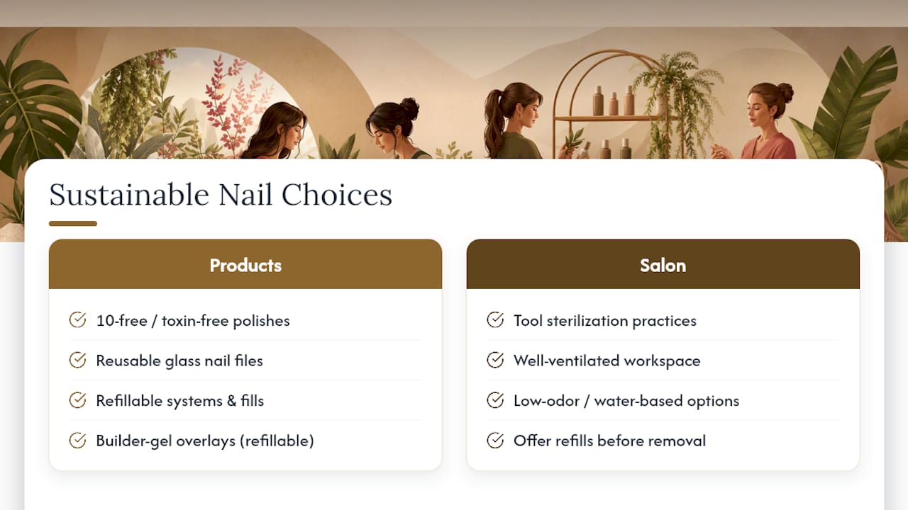 5. Sustainability and eco-friendly nail art trends — overview diagram