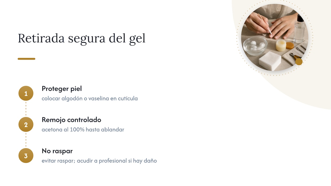 Pasos para quitar gel de forma segura