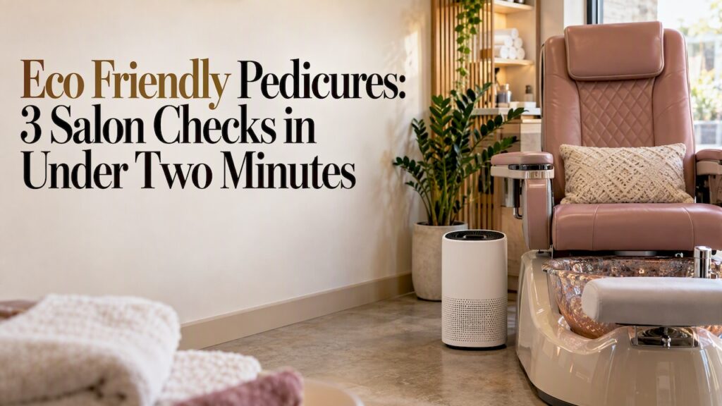 Pedicure chair beside salon air purifier