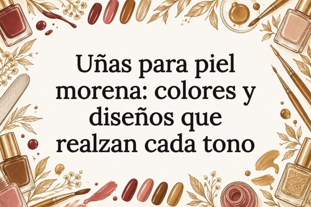 Ilustración decorativa para portada sobre uñas