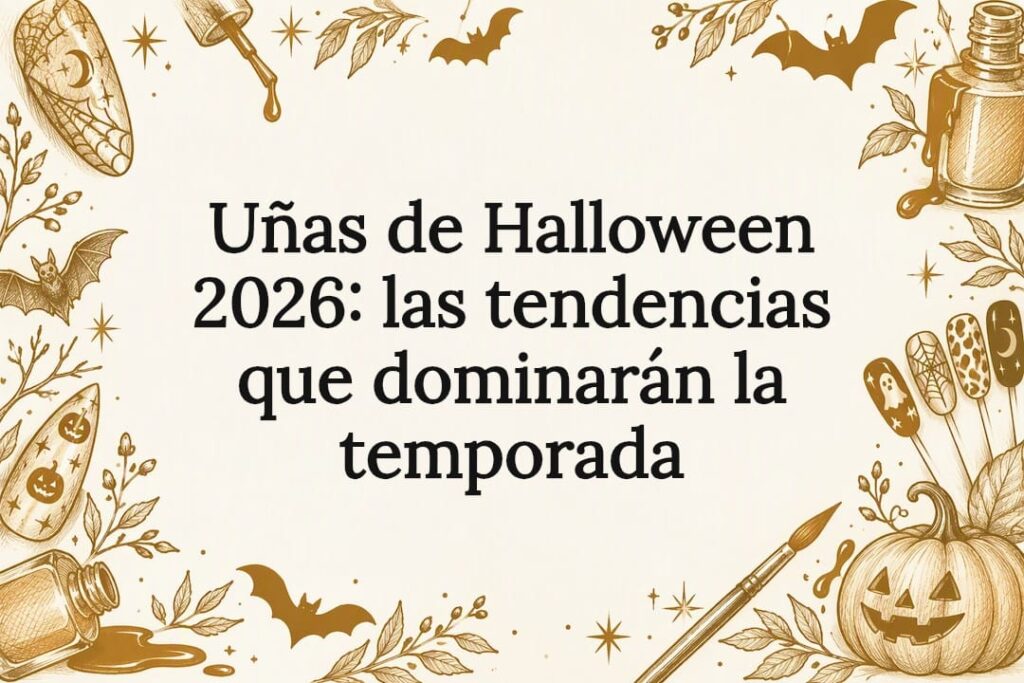 Diseño de uñas con motivos de Halloween