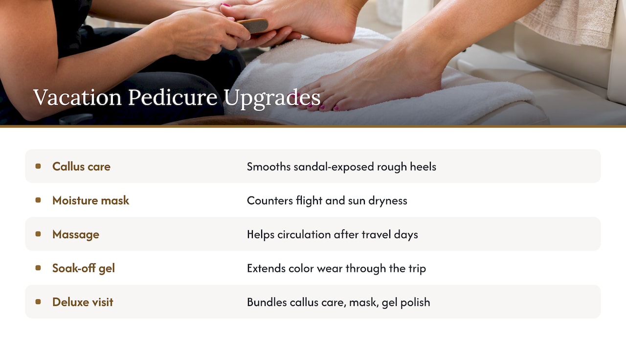 Four vacation pedicure upgrades and deluxe bundle