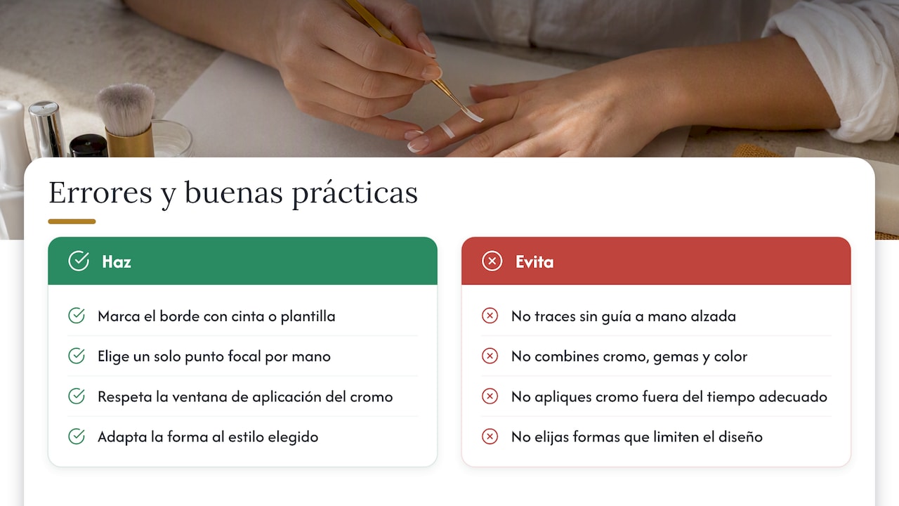 Errores comunes y cómo evitarlos al hacer manicura francesa moderna — overview diagram