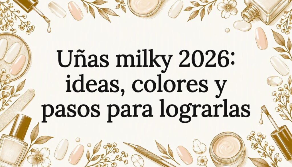 Portada ilustrada con detalles de uñas efecto lechoso