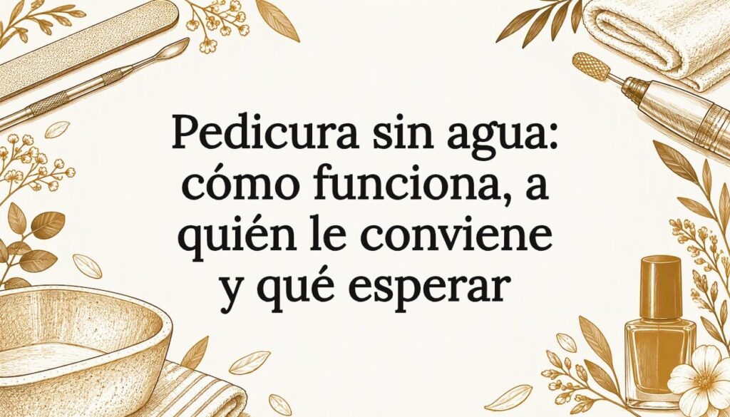 Tarjeta ilustrada para pedicura sin agua