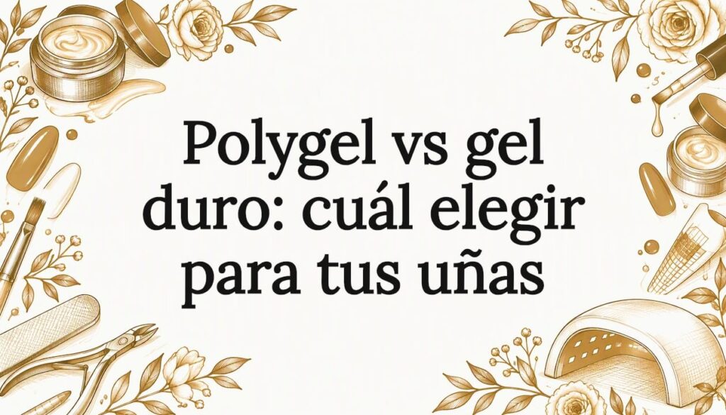 Ilustración de polygel y gel semipermanente