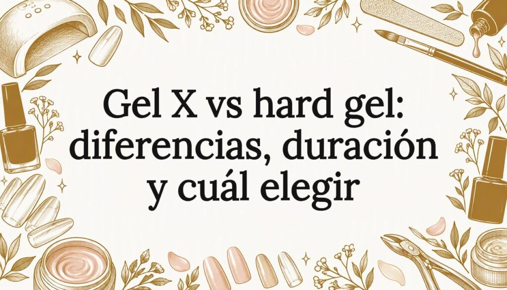 Tarjeta ilustrativa sobre Gel X y gel duro