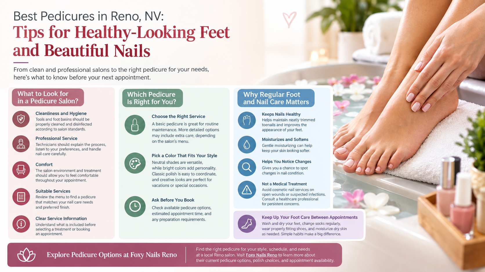 Best Pedicures in Reno, NV: Tips for Healthy-Looking Feet and Beautiful Nails