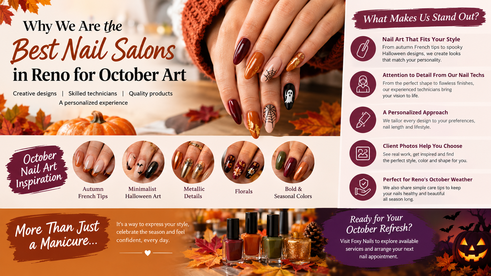 Why We Are the Best Nail Salons in Reno for October Art